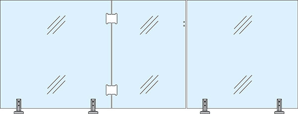 REGAL ALUMINUM Panneau de verre trempé pour rampe, 48 po CTG48