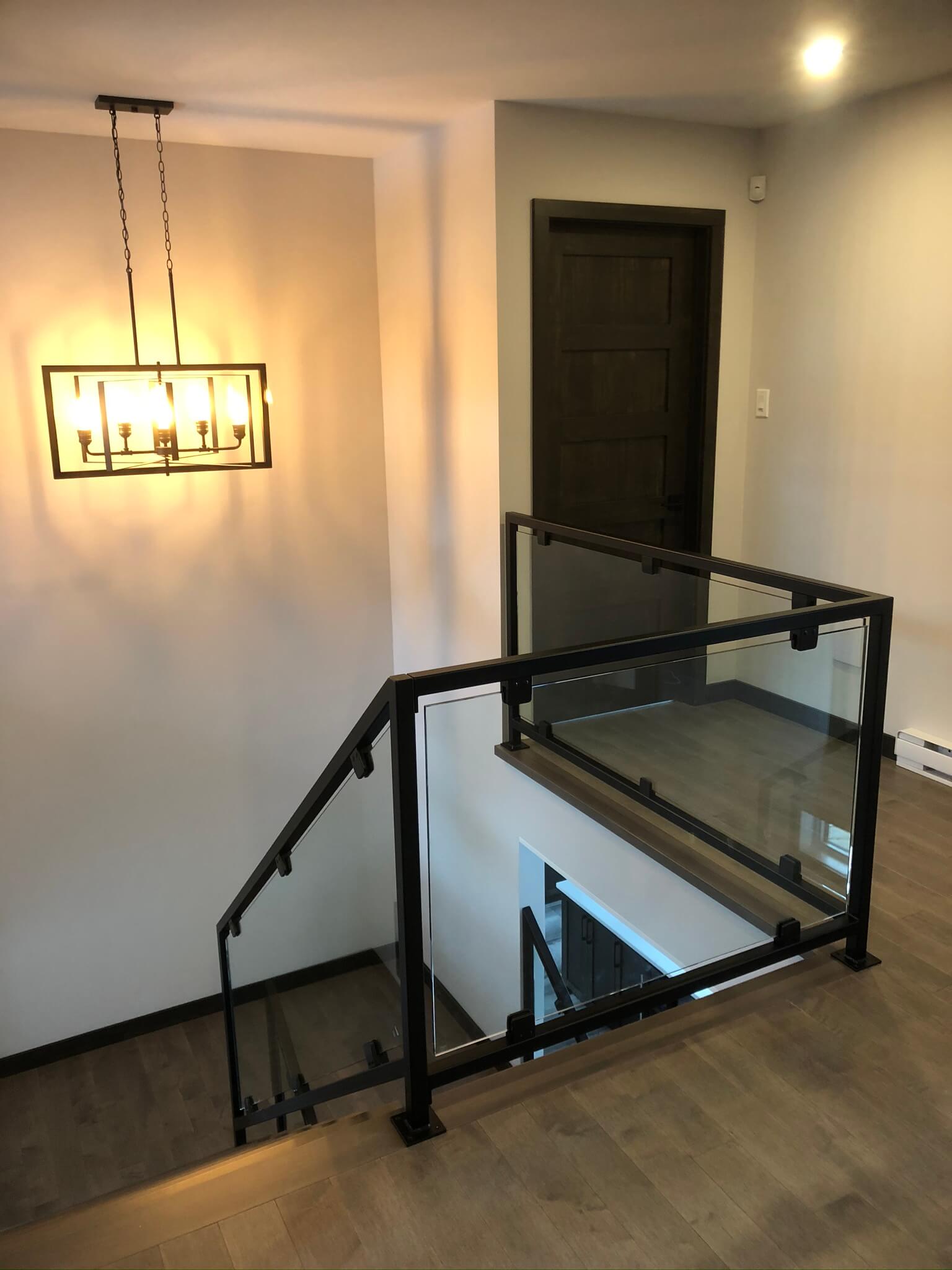 glass interior railing