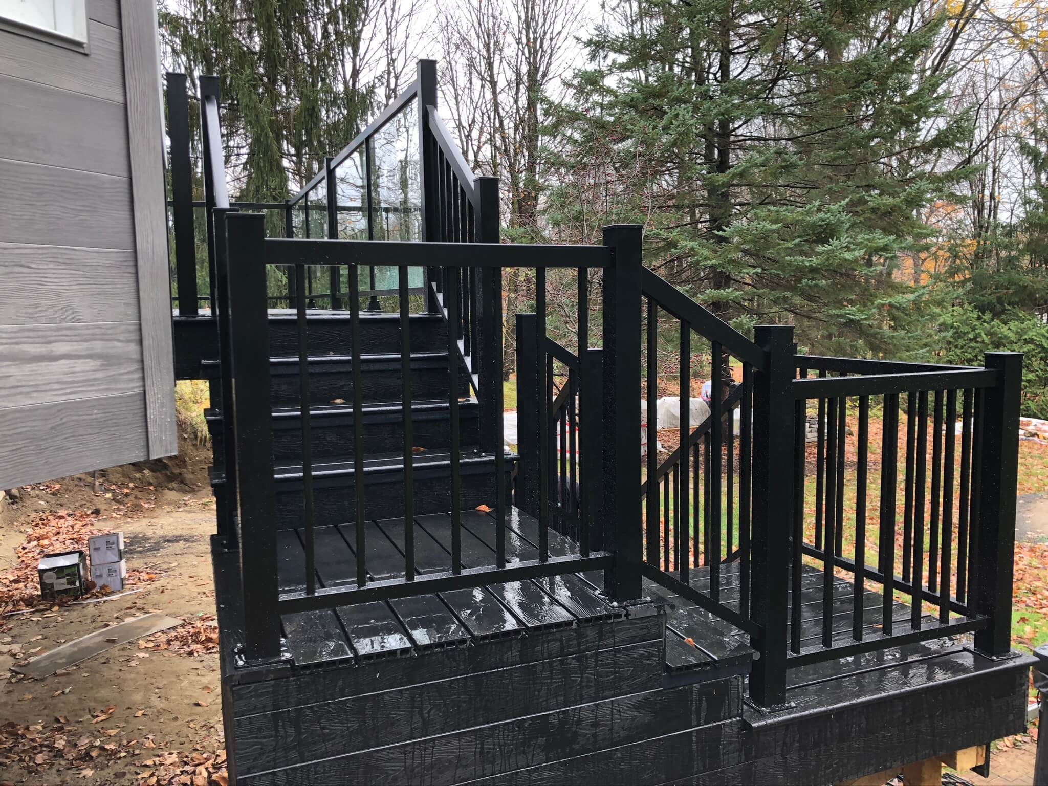 black aluminium railing for exterior 02