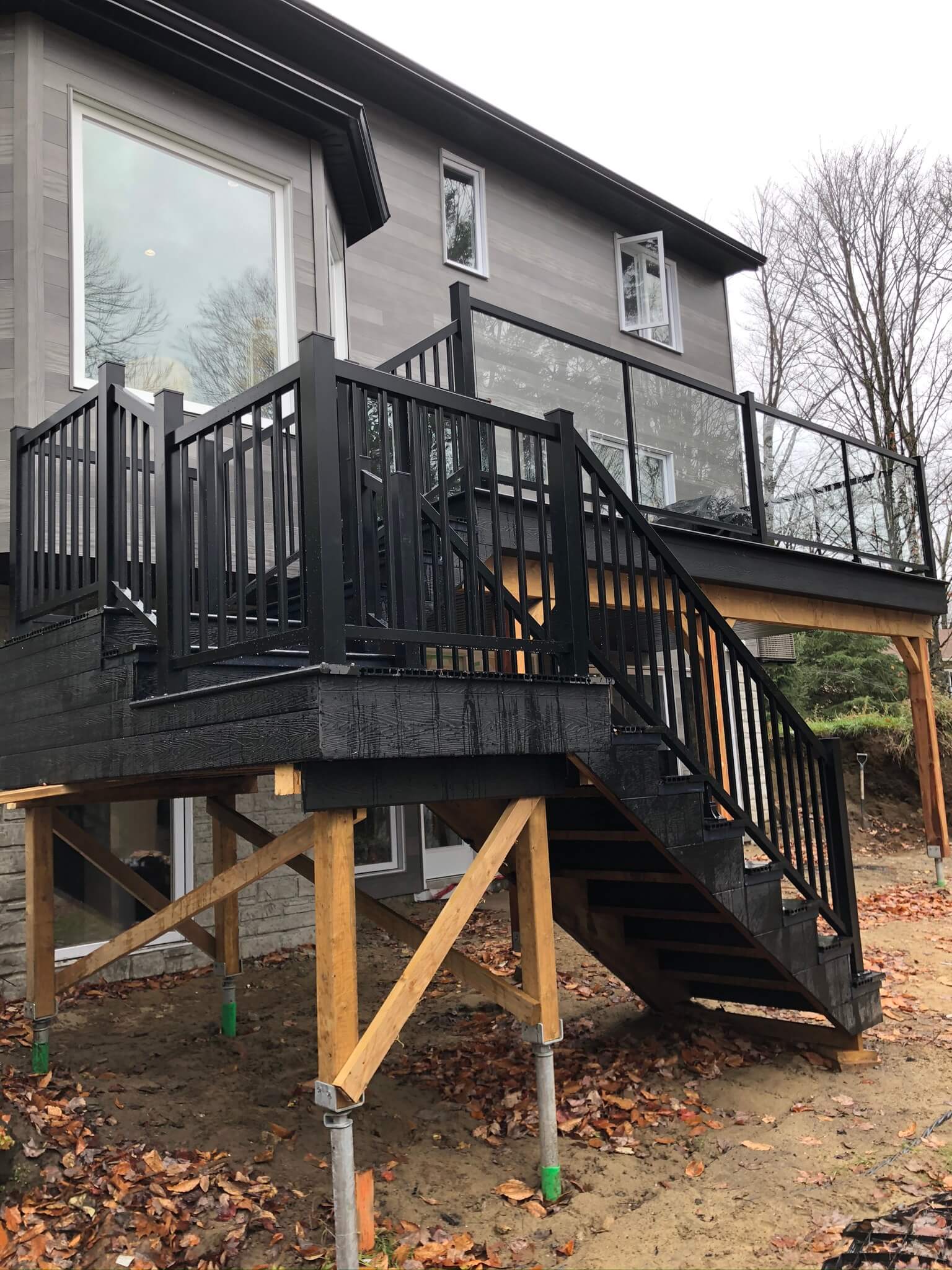 black aluminium railing for exterior 01