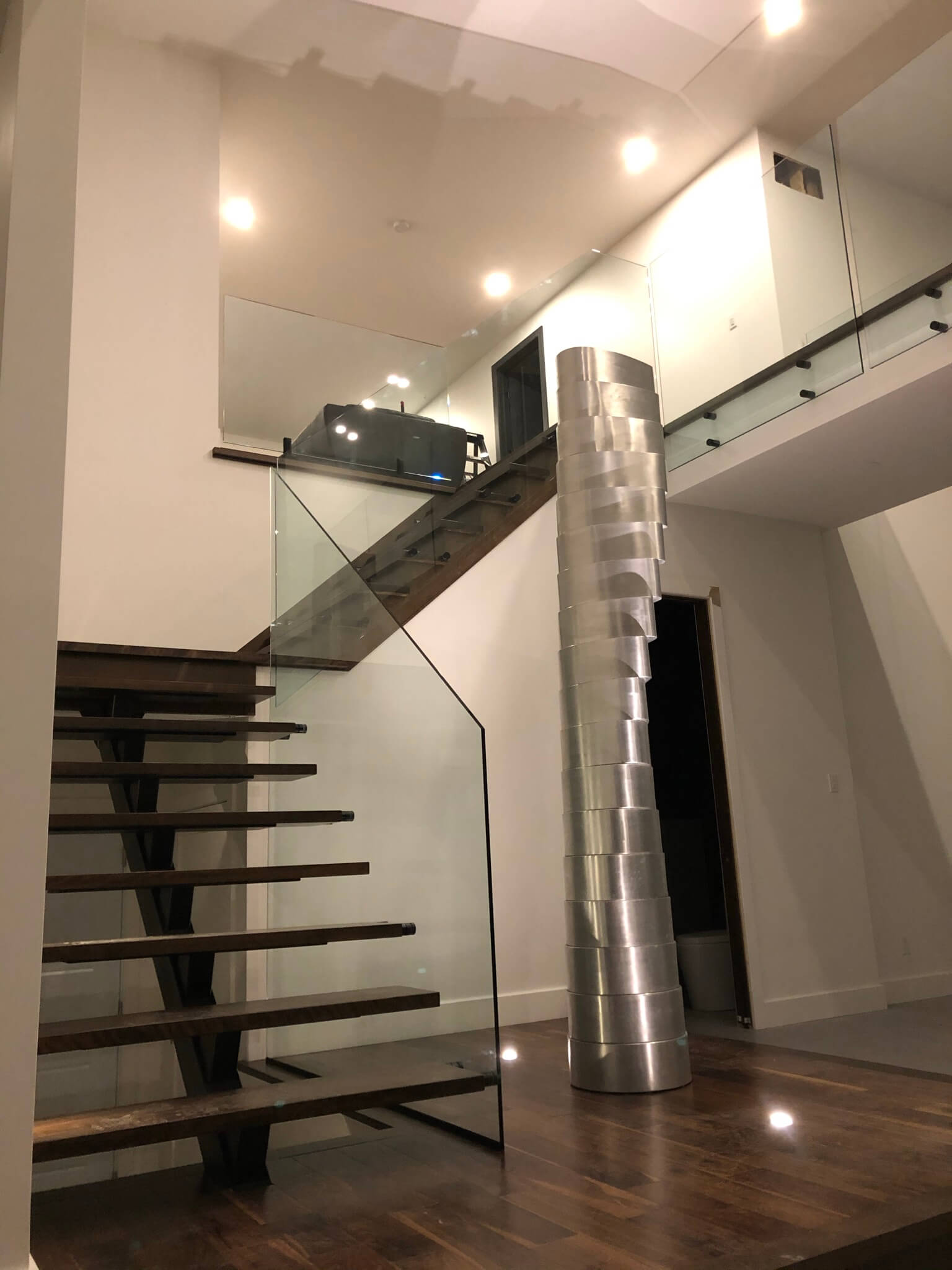 Glass railing staircase - Lorraine - 01