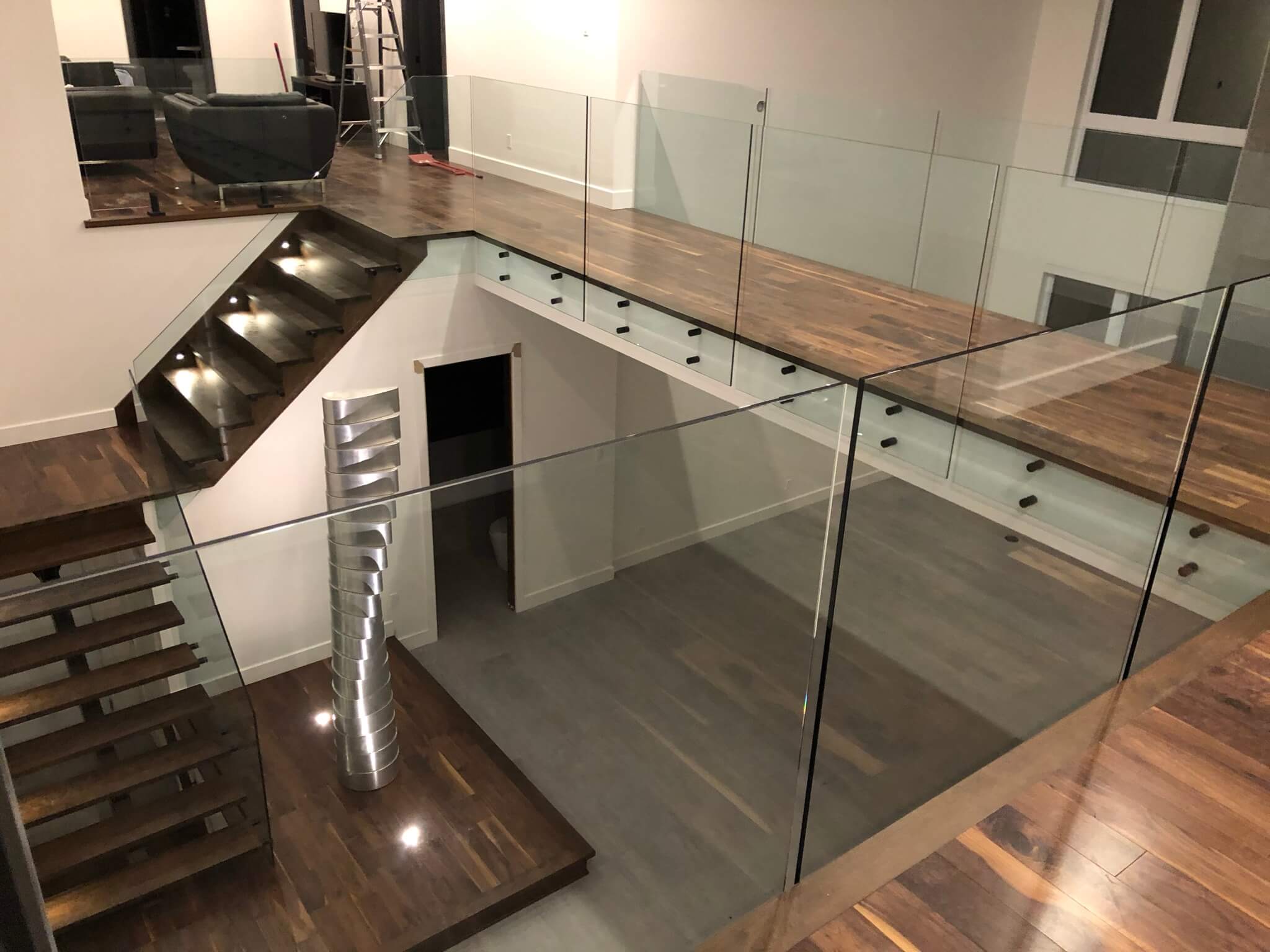 Glass railing staircase - Lorraine - 06