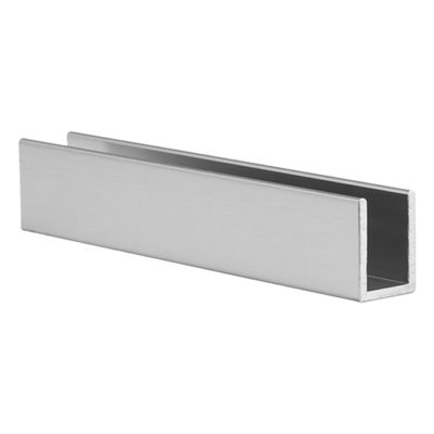 Aluminum “U” Molding for 10- or 12-mm Glass