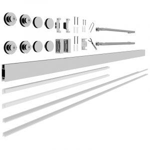 Kit porte de douche coulissante avec verre 10mm