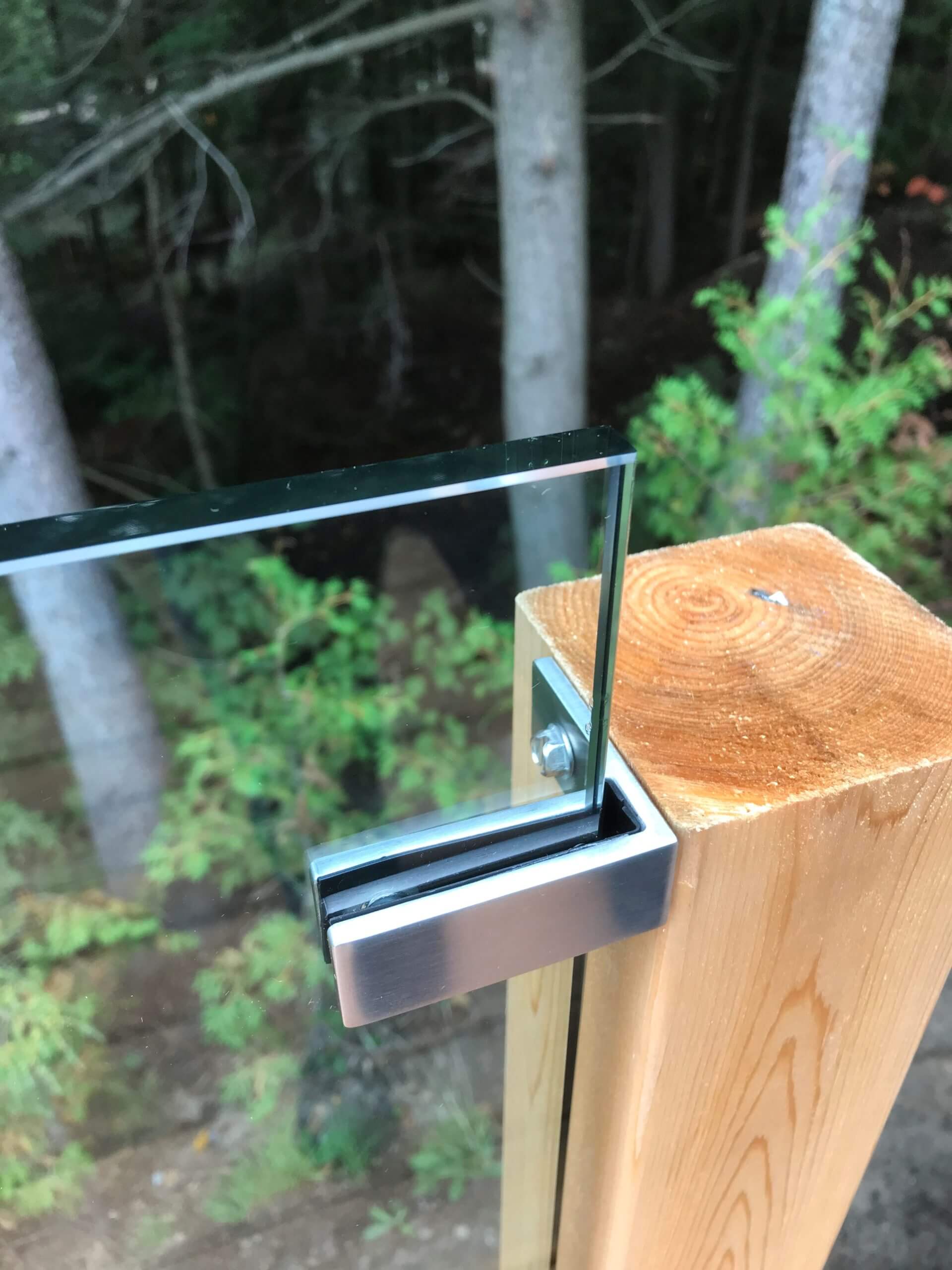 90° glass wall clip for glass railing