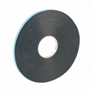 Double-sided black foam tape with acrylic adhesive