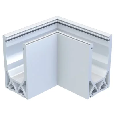 Aluminum extruded mitered corner