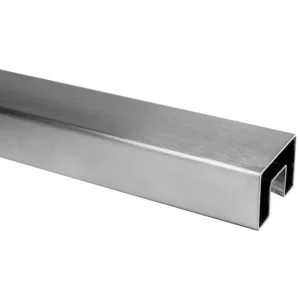 Main courante inox avec rainure 24 x 24