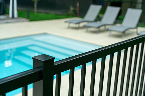 glass inground pool fence